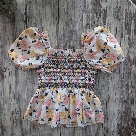 Kate Spade Lily Blooms Puffed Sleeve Top Women's Small - Picture 6 of 9